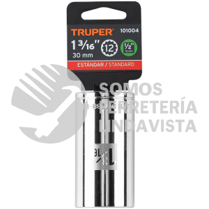 101004 D-1238-EL DADO LARGO DE 1-3/16" 12 PUNTAS CUADRO 1/2" TRUPER