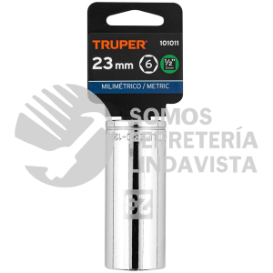 101011 D-1223-ML DADO LARGO DE 23 MM 6 PUNTAS CUADRO 1/2" TRUPER