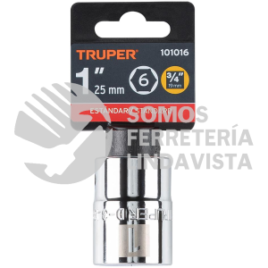 101016 D-3432-H DADO DE 1" 6 PUNTAS CUADRO 3/4" TRUPER