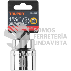 101017 D-3444-H DADO DE 1-3/8" 6 PUNTAS CUADRO 3/4" TRUPER