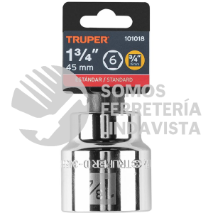 101018 D-3456-H DADO DE 1-3/4" 6 PUNTAS CUADRO 3/4" TRUPER