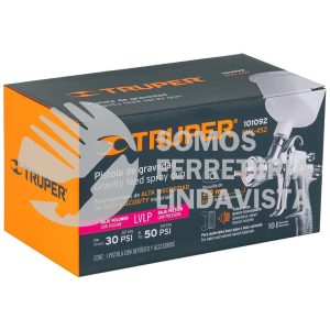 101092 PIPI-452 PISTOLA P/PINTAR GRAVEDAD LVLP VASO PLASTICO 2 MM TRUPER
