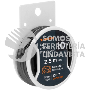 101117 CAPRI-10N CARRETE CON 2.5 M DE CABLE PRIMARIO NEGRO CALIBRE 10 TRUPER