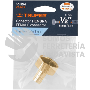 101154 CF-1/2A CONECTOR 1/2" HEMBRA DE ALUMINIO TRUPER