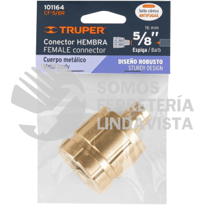 101164 CF-5/8R CONECTOR 5/8" HEMBRA ROBUSTO DE ALUMINIO TRUPER