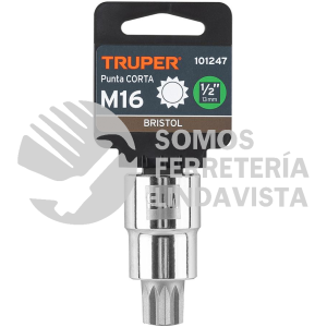 101247 D-1216-BC DADO PUNTA CORTA BRISTOL M16 CUADRO 1/2" TRUPER