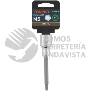 101248 D-1205-BL DADO PUNTA LARGA BRISTOL M5 CUADRO 1/2" TRUPER