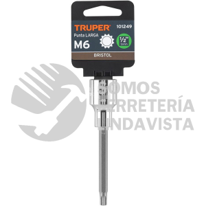 101249 D-1206-BL DADO PUNTA LARGA BRISTOL M6 CUADRO 1/2" TRUPER