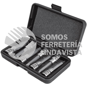 101306 JD-1/2X7-BL JUEGO DE 7 DADOS CUADRO 1/2" PUNTA LARGA BRISTOL EN ESTUCHE TRUPER