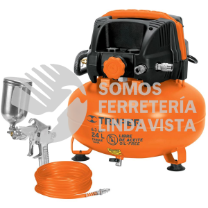 101428 COMP-KIT24S KIT COMP LIBRE DE ACEITE 24 L 2-2/3 HP PIPI-420 Y MANGUERA TRUPER