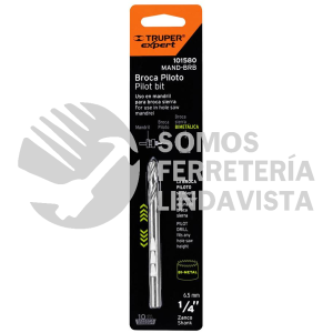 101580 MAND-BRB BROCA PILOTO DE 1/4" PARA BROCASIERRAS BIMETALICAS TRUPER