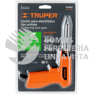 101591 CAU-40E CAUTIN 40 W PROFESIONAL TIPO PISTOLA PARA ELECTRONICA TRUPER