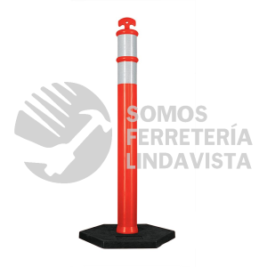 101666 POS-115 POSTE DELIMITADOR DE 115 CM DE ALTO CON BASE Y REFLEJANTE TRUPER