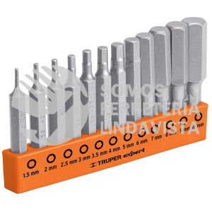 101679 PUDE-12H2M JUEGO DE 12 PUNTAS HEXAGONALES MM LARGO 2" TRUPER