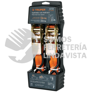 101739 SU-400R JUEGO DE 2 SUJETADORES CON MATRACA CARGA MAXIMA 400 KG TRUPER