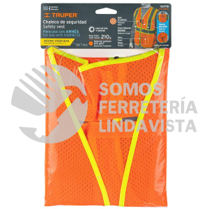 101770 CHS-700NA CHALECO DE SEGURIDAD PARA ARNES ALTA VISIBILIDAD NARANJA TRUPER