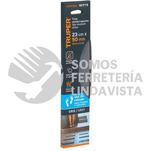 101775 CIAH-02G TARJETA 6 TIRAS 23CM ANTIDERRAPANTES GRISES 50MM AREA HUMEDA TRUPER
