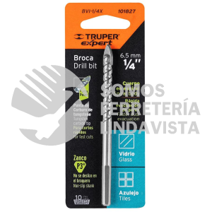 101827 BVI-1/4X BROCA PARA VIDRIO Y AZULEJO 1/4" TRUPER