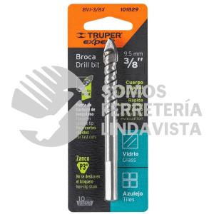 101829 BVI-3/8X BROCA PARA VIDRIO Y AZULEJO 3/8" TRUPER