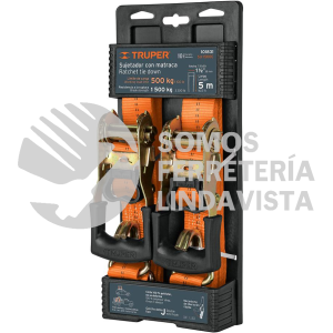 101831 SU-1500C JUEGO DE 2 SUJETADORES CON MATRACA CARGA MAXIMA 1500 KG TRUPER