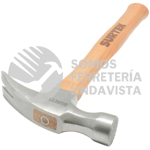 424CF MARTILLO DE UÑA RECTA CON CABEZA FRESADA CON MANGO DE MADRA DE 16", 24 OZ SURTEK