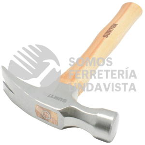 420PR MARTILLO DE UÑA RECTA PULIDO CON MANGO DE MADERA DE 14", 20 OZ SURTEK
