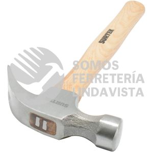 420 MARTILLO DE UÑA CURVA CON MANGO DE MADERA DE 13", 20 OZ SURTEK