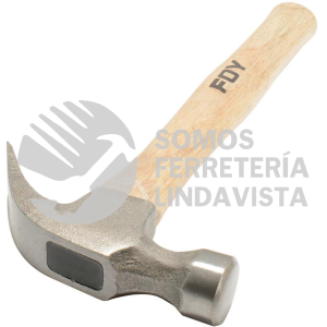 141816 MARTILLO DE UÑA CURVA CON MANGO DE MADERA DE 13", 16 OZ FOY