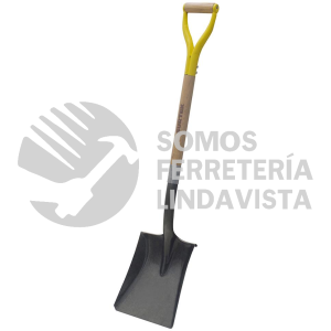 130621 PALA CON MANGO DE MADERA CON PUÑO METALICO "Y", CUADRADA SURTEK