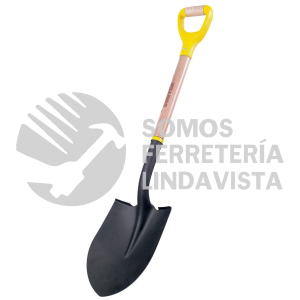 130600 PALA CON MANGO DE MADERA CON PUÑO CONTRACTOR GRIP, REDONDA SURTEK