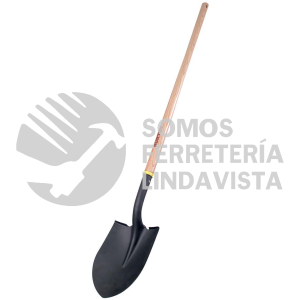 130605 PALA CON MANGO LARGO DE MADERA, REDONDA SURTEK