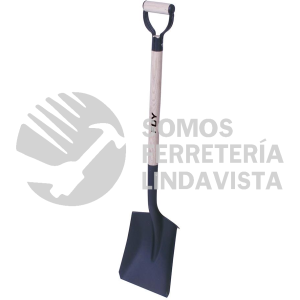 PCDMG PALA CON MANGO DE MADERA CON PUÑO METALICO "D", CUADRADA FOY