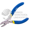 142222 MINI PINZA CON MANGO DE VINIL PARA ELECTRONICA DE 4-5/16", CORTE DIAGONAL FOY