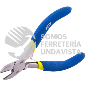 142222 MINI PINZA CON MANGO DE VINIL PARA ELECTRONICA DE 4-5/16", CORTE DIAGONAL FOY