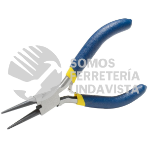 142224 MINI PINZA CON MANGO DE VINIL PARA ELECTRONICA DE 4-15/16", PUNTA REDONDA FOY