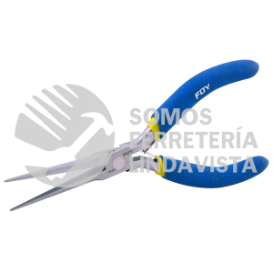 142225 MINI PINZA CON MANGO DE VINIL PARA ELECTRONICA DE 5-3/4", PUNTA AGUJA FOY
