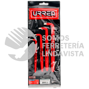 4901VM JUEGO DE 4 LLAVES HEXAGONALES TIPO "L" 1000 V, METRICAS URREA