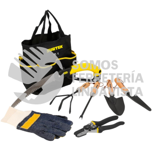 JJ8 JUEGO COMBINADO DE HERRAMIENTA PARA JARDINERIA, CON BOLSA 8 PIEZAS SURTEK