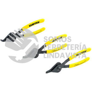 P02 JUEGO DE PINZAS PARA ANILLOS DE RETENCION CONVERTIBLES, 3 PIEZAS SURTEK