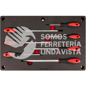 CH273P JUEGO DE DESTORNILLADORES CON MANGO DE GOLPE COMBINADOS, 7 PIEZAS URREA