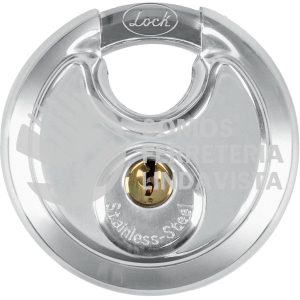 57CA CANDADO DE MAXIMA SEGURIDAD TIPO DISCO 70 MM, LLAVE ESTANDAR LOCK
