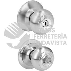 33POP POMO CILINDRICO OVALADO FUNCION BAÑO, ACERO INOXIDABLE, LLAVE ESTANDAR, EN CAJA PROLOK