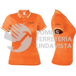 69986 DRY-ND-C  PLAYERA TIPO POLO DRY FIT NARANJA PARA DAMA TALLA CH TRUPER