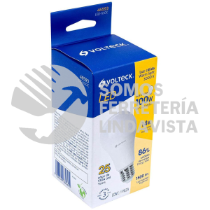 46593 LED-100C LAMPARA LED TIPO BULBO A19 14 W LUZ CALIDA CAJA VOLTECK
