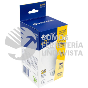 48459 LED-125C LAMPARA LED TIPO BULBO A19 18 W LUZ CALIDA CAJA VOLTECK