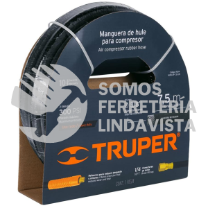 19214 MAN-AP-7.5-3/8 ROLLO DE 7.5 M DE MANGUERA 3/8" DE HULE PARA COMPRESOR TRUPER
