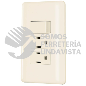 26633 PA-APCO-B3I PLACA ARMADA INTERRUPTOR Y 2 CONTACTOS MARFIL BASIC VOLTECK