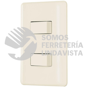 26640 PA-APDO-BI PLACA ARMADA 2 INTERRUPTORES MARFIL VOLTECK