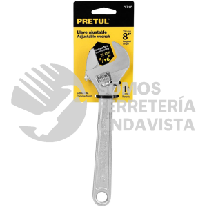 21815 PET-8P LLAVE AJUSTABLE (PERICO) 8" CROMADA PRETUL