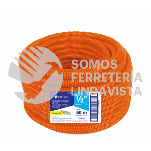 40132 PF-1/2GM METRO DE POLIDUCTO 1/2" CORRUGADO FLEX. C/GUIA ROLLO 50 M VOLTECK